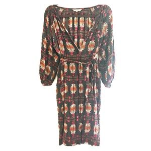 classic tucker silk geometric fall dress